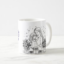 🖤 Timeless Love – Mother's Day Line Art Mug 🖤