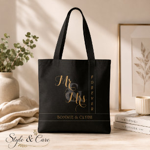 Timeless Love: Mr. & Mrs. Forever Decorative Tote Bag