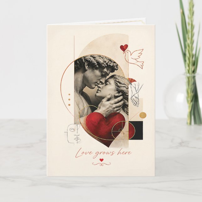 Timeless Love Sculpture Art | Romantic Couple Card (Front)