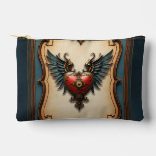 Timeless love, surreal elegance in steampunk style accessory pouch