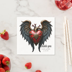 Timeless love, surreal elegance in steampunk style napkin