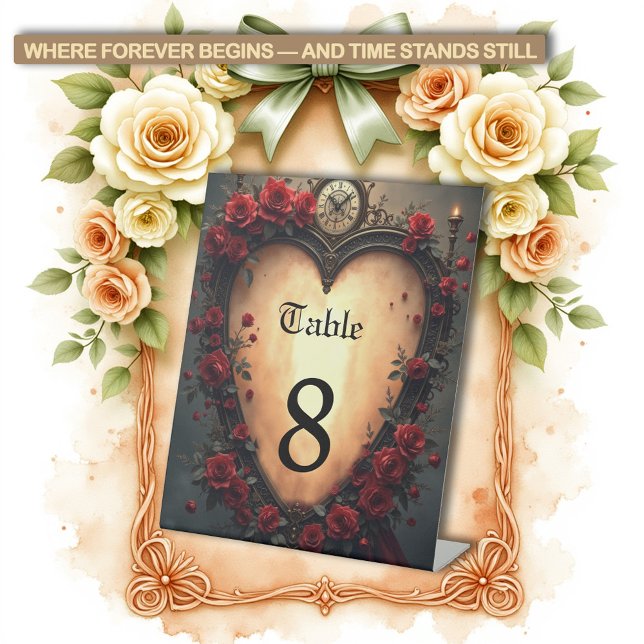 Timeless Love –Victorian Gothic Wedding Collection Pedestal Sign (Creator Uploaded)