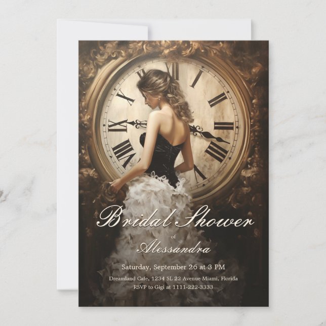 Timeless Love | Vintage Theme Bridal Shower Invitation (Front)