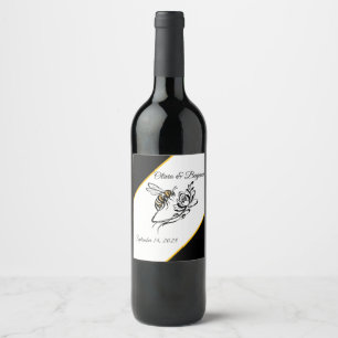 Timeless Luxury Bee Wedding Food & Beverage Labels