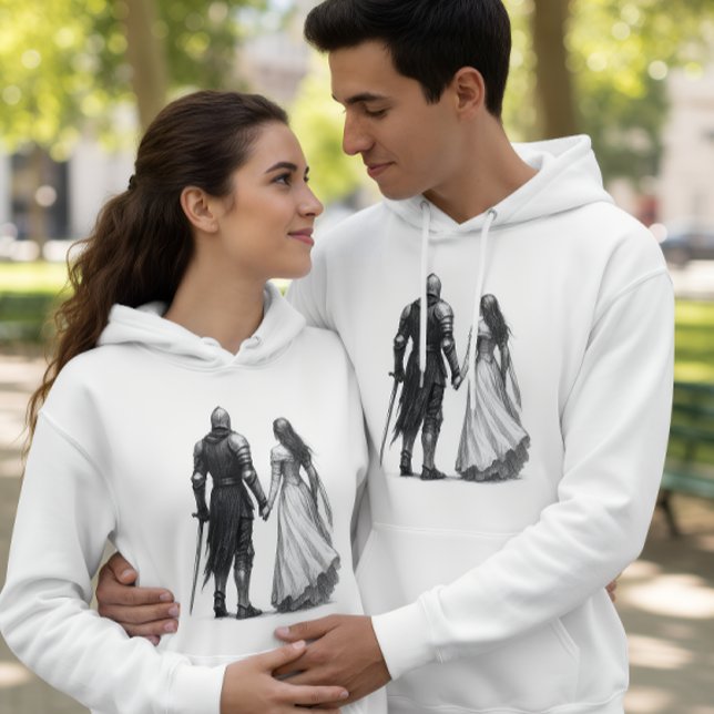 Timeless Medieval Romance Illustration Hoodie (Creator Uploaded)