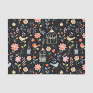 Timeless Midnight Birdcage Decoupage Tissue Paper