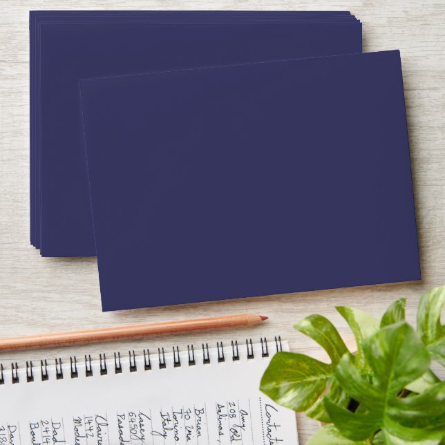 Timeless - Minimalist Indigo Blue Envelope (Stacked)