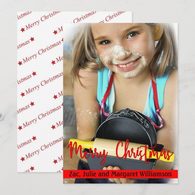 Timeless Modern Christmas Holiday Card (Front/Back)