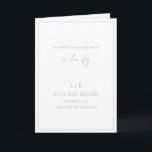 Timeless Monogram Dusty Blue Elegant Wedding Programme<br><div class="desc">Elegant wedding program featuring a classic style with your monogram along with a combination of script typography and traditional serif fonts.   This simple design goes well with any style of wedding.</div>