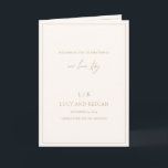 Timeless Monogram Ivory and Gold Elegant Wedding Programme<br><div class="desc">Elegant wedding program featuring a classic style with your monogram along with a combination of script typography and traditional serif fonts.   This simple design goes well with any style of wedding.</div>