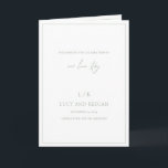 Timeless Monogram Sage Green Elegant Wedding Programme<br><div class="desc">Elegant wedding program featuring a classic style with your monogram along with a combination of script typography and traditional serif fonts.   This simple design goes well with any style of wedding.</div>