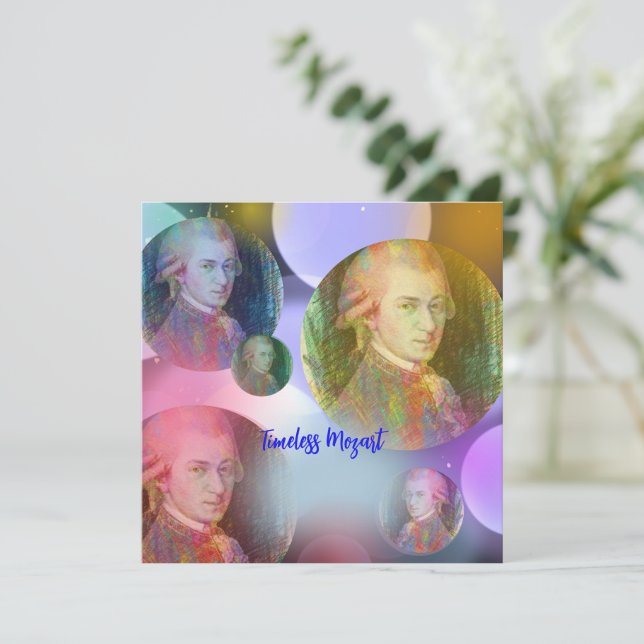 Timeless Mozart Greeting cards (Standing Front)