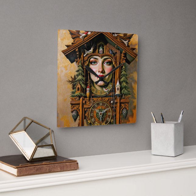 “Timeless Muse” – A Cuckoo Clock Portrait  (Office)