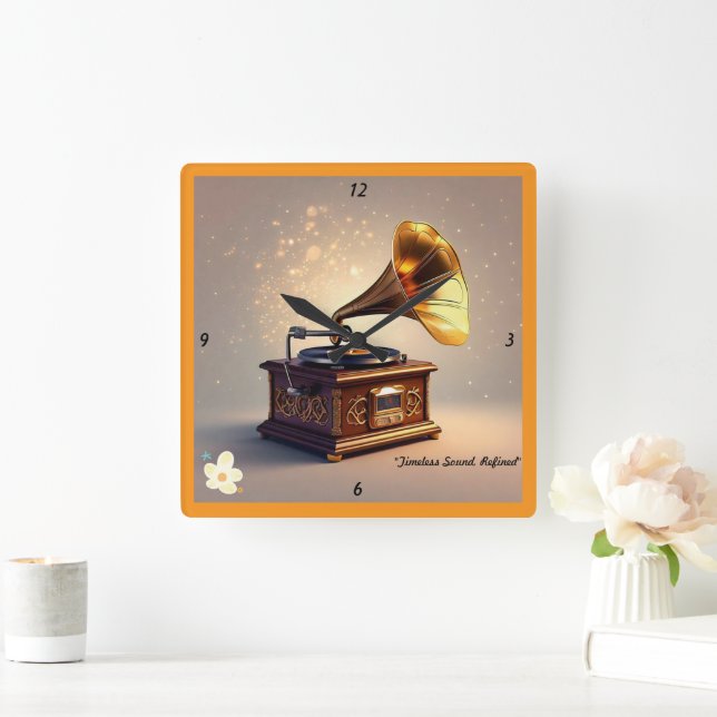 "Timeless Musical Heritage" Square Wall Clock (Home)