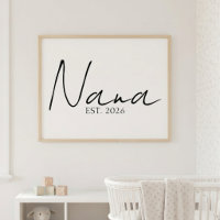 Timeless Nana EST Year Elegant Family Script
