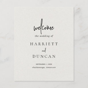 Timeless Neutral Beige Budget Wedding Program Flyer