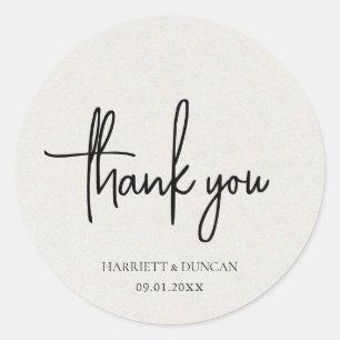 Timeless Neutral Beige Elegant Wedding Classic Round Sticker