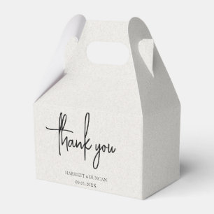 Timeless Neutral Beige Elegant Wedding Favour Box