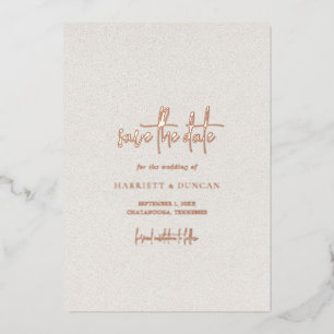 Timeless Neutral Beige Wedding Save the Date