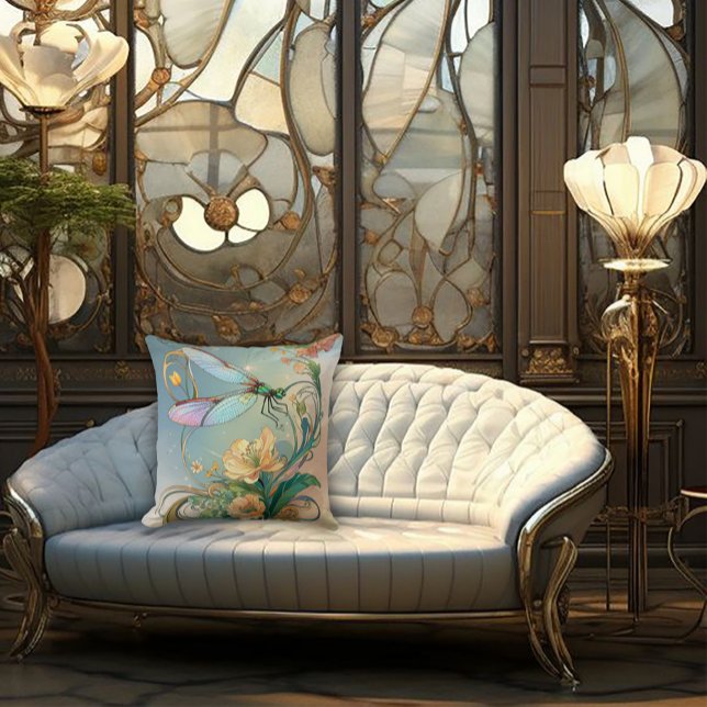 Timeless Nouveau Graceful Dragonfly Cushion (Creator Uploaded)