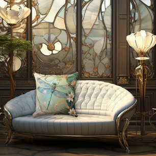 Timeless Nouveau Graceful Dragonfly Cushion