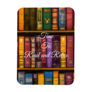 Timeless Old Books On Shelf Magnet