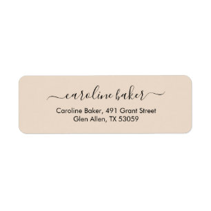 Timeless - Pastel Ivory Elegant Address Label