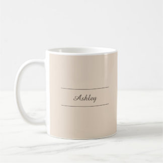Timeless - Pastel Ivory Name Mug
