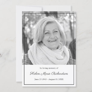 Timeless Photo Sympathy Framed Condolence Funeral Thank You Card