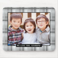 Timeless Plaid Custom Photo Mouse Pad