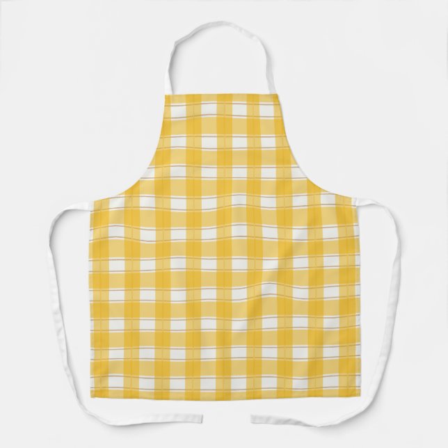 Timeless Plaid Yellow Apron (Front)