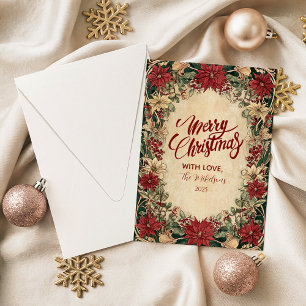 Timeless Poinsettia Holiday Card