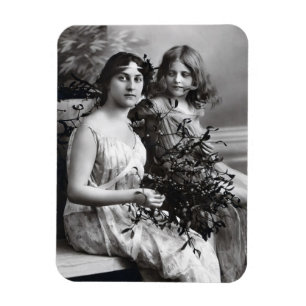 Timeless Portrait of Mother and Daughter  Magnet