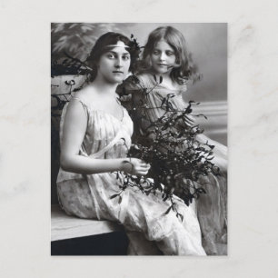 Timeless Portrait of Mother and Daughter Postcard