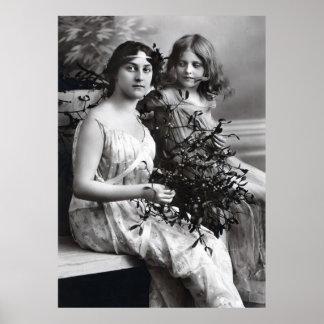 Timeless Portrait of Mother and Daughter Poster