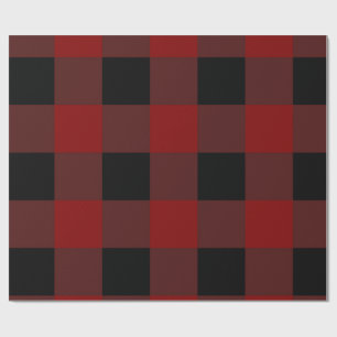 Timeless Red and Black Buffalo plaid Wrapping Paper