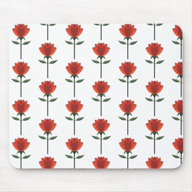 Timeless Red Rose Mouse Mat (Front)