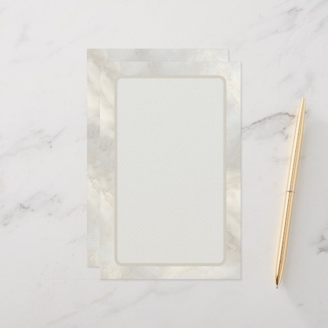 Timeless Refined Modern Luxury Marble Stationery (Front/Back In Situ)