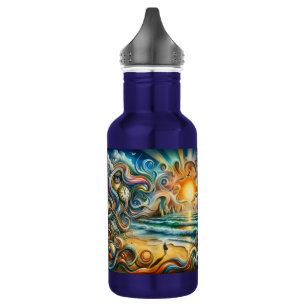 Timeless Reflections: Surreal Coastal Dreamscape 532 Ml Water Bottle