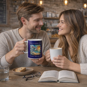 Timeless Reflections: Surreal Coastal Dreamscape Coffee Mug