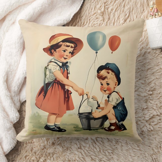 Timeless Retro Kids Cushion (Blanket)