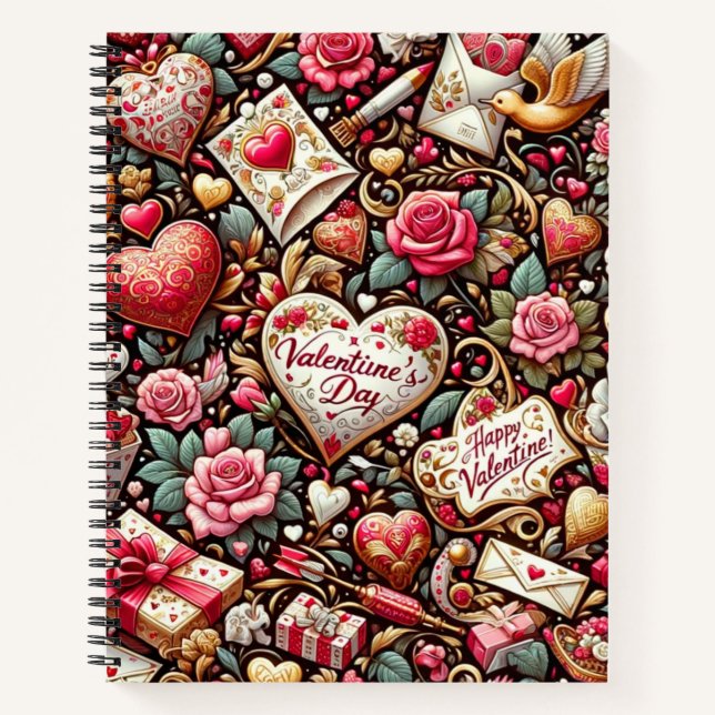 Timeless Romance: A Classic Valentine's Day Patter Notebook (Front)