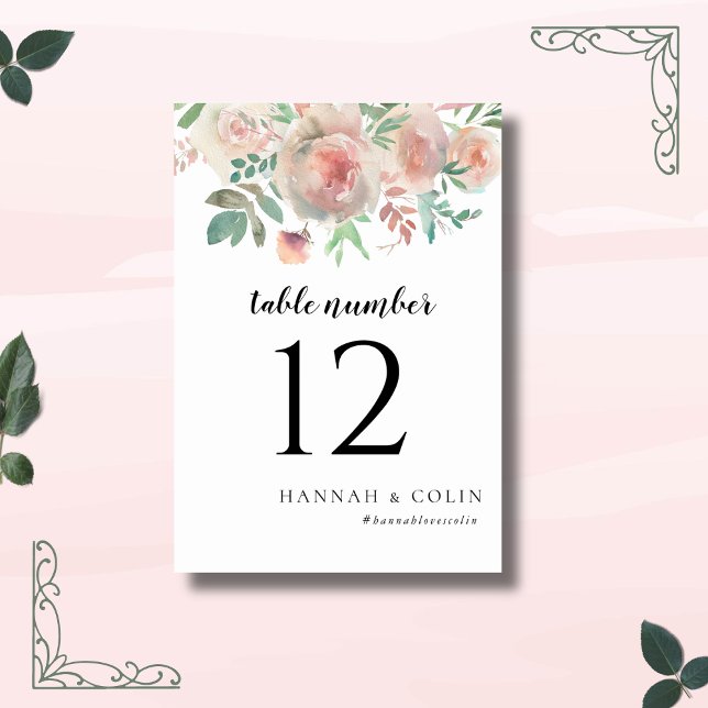 Timeless Romance Floral Wreath Wedding  Table Number (Creator Uploaded)