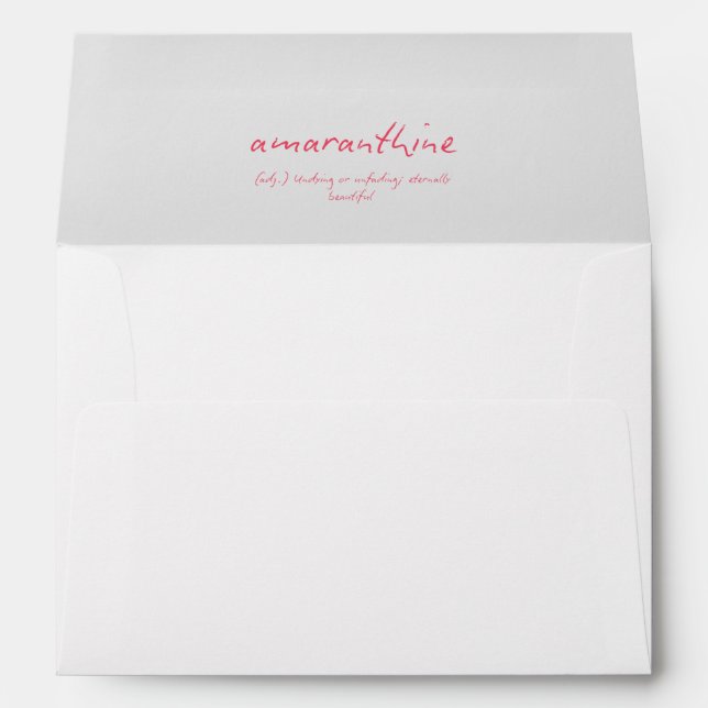 Timeless Romantic Love Letters Heartfelt Notes  Envelope (Back (Bottom))