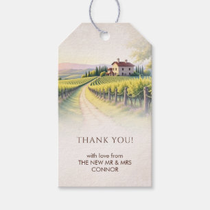 Timeless Romantic Vineyard Rustic Wedding Gift Tags