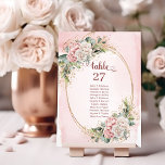 Timeless Rose Gold Floral Eucalyptus Table Number<br><div class="desc">✅ For matching items search 216R in my collections ✅ Add a refined finishing touch to your reception décor with these elegant wedding table numbers, designed to blend romance and sophistication seamlessly. Featuring a soft palette of rose gold, dusty pink, or blush pink, each table number is beautifully accented with...</div>