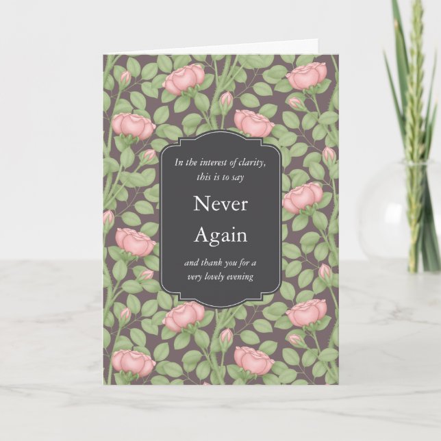 Timeless Roses Creative Personalised Dusky Plum Card (Front)