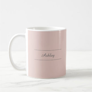 Timeless - Rosy Beige Name Mug