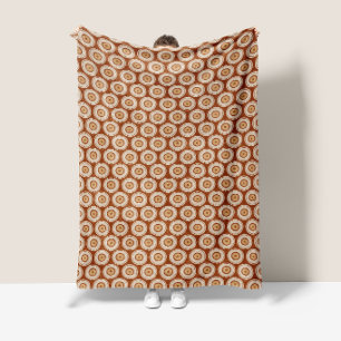 Timeless Roundels Warm Earthy Fleece Blanket