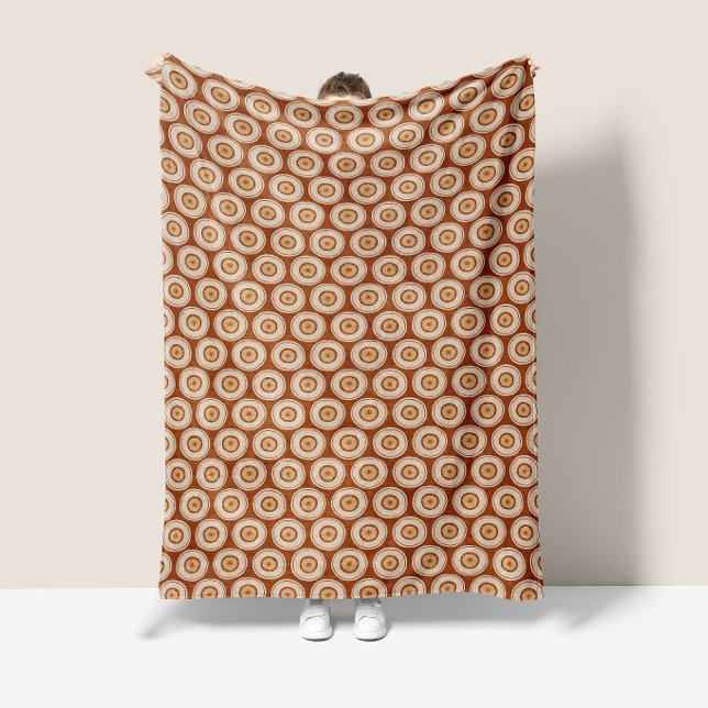 Timeless Roundels Warm Earthy Fleece Blanket (Creator Uploaded)